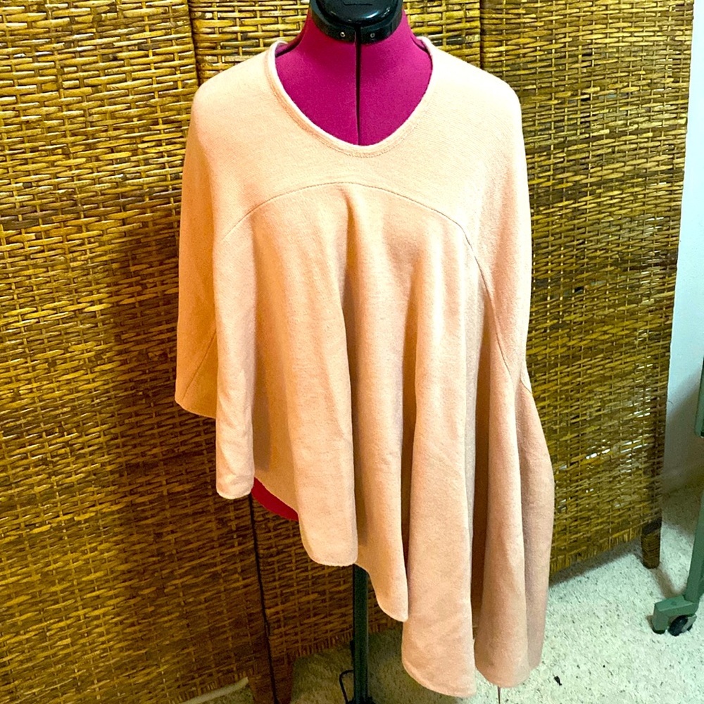 NWT Look By M New York peachy pink shawl vest wear multiple ways one size